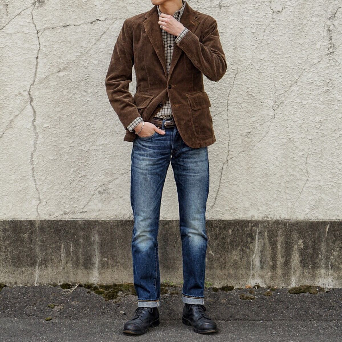 RRL ダブルアールエル コーデュロイ スポーツ コート ブラウン メンズ