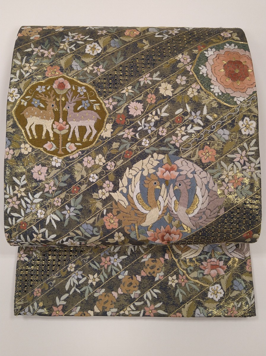 春バーゲン 汕頭刺繍 和装 全通柄 着物 袋帯 和装 汕頭刺繍 着物 明