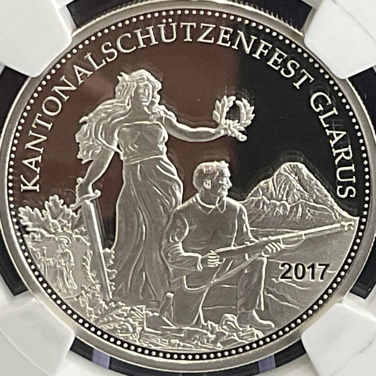 2017年 スイス 射撃祭 グラールス 最高鑑定 貨幣 硬貨 古銭 アンティーク-
