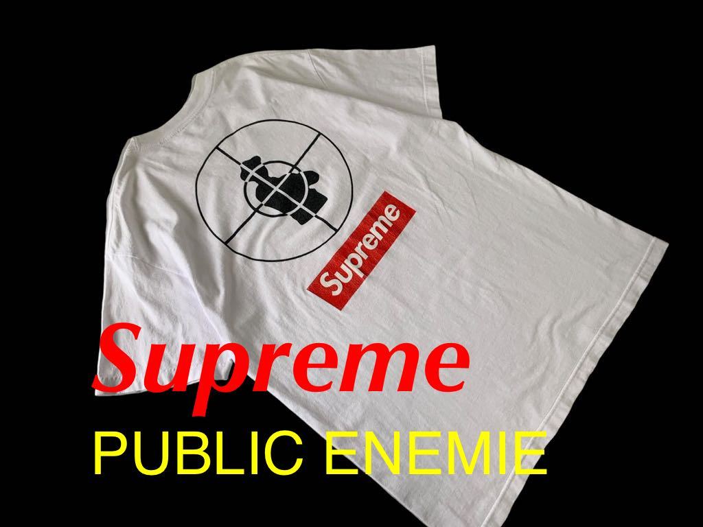 supreme Public Enemy ボックスロゴ Tシャツ Supreme パブリックエネミー シュプリーム 半袖 透かしあり L USA製  BOX LOGO T shirts