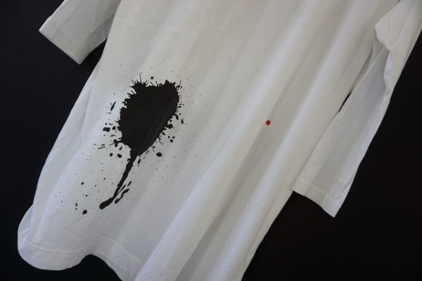 【即決】Y's ワイズ メンズ Tシャツ ロング丈 ゆったりワイド 白 ホワイト サイズ：2 日本製 【697037】_画像3