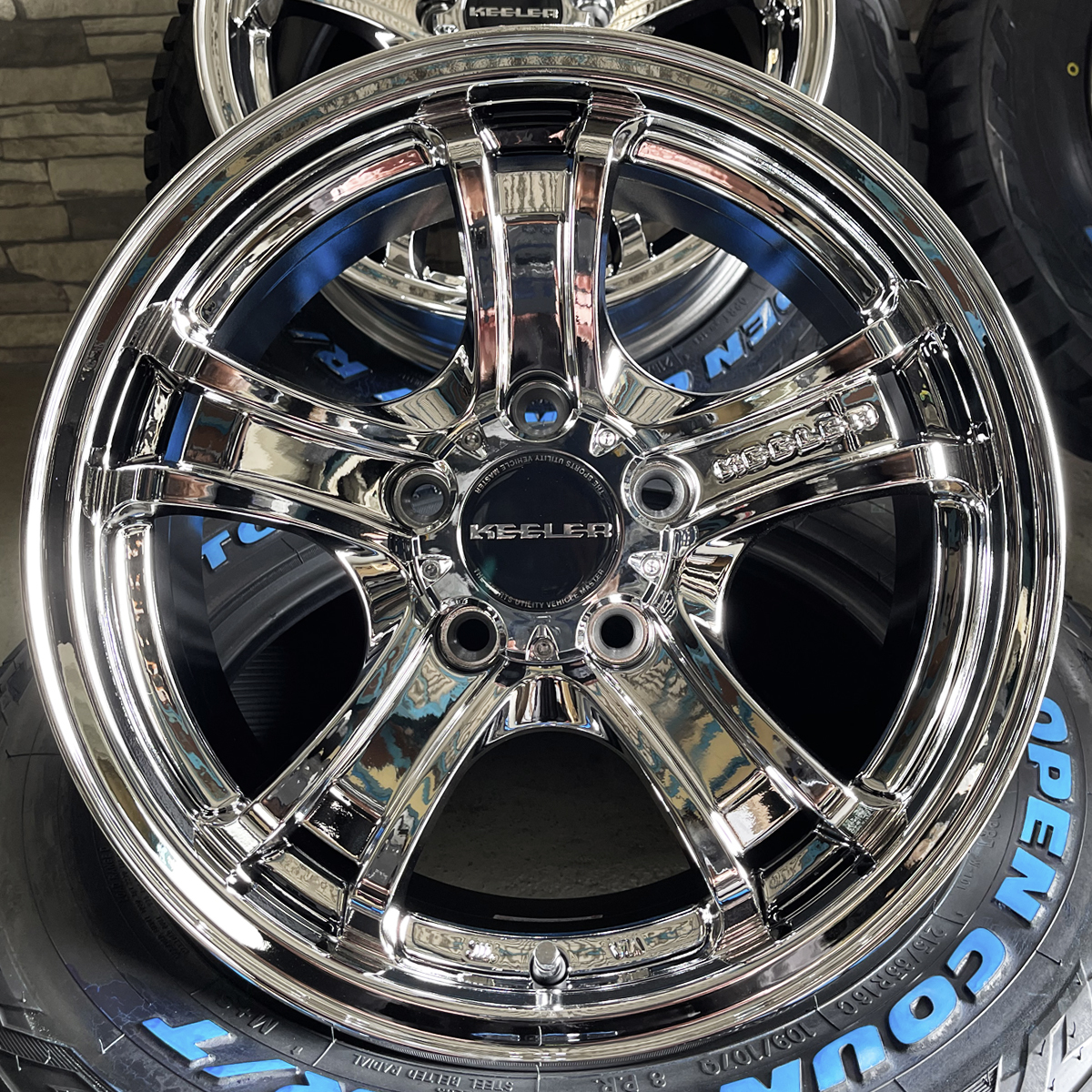 即納 タイヤホイール4本セット 特注 キーラーフォース 16×7.0J+38 5/114.3 SMC トーヨー オープンカントリー R/T 235/70R16 D:5 RAV4_画像3