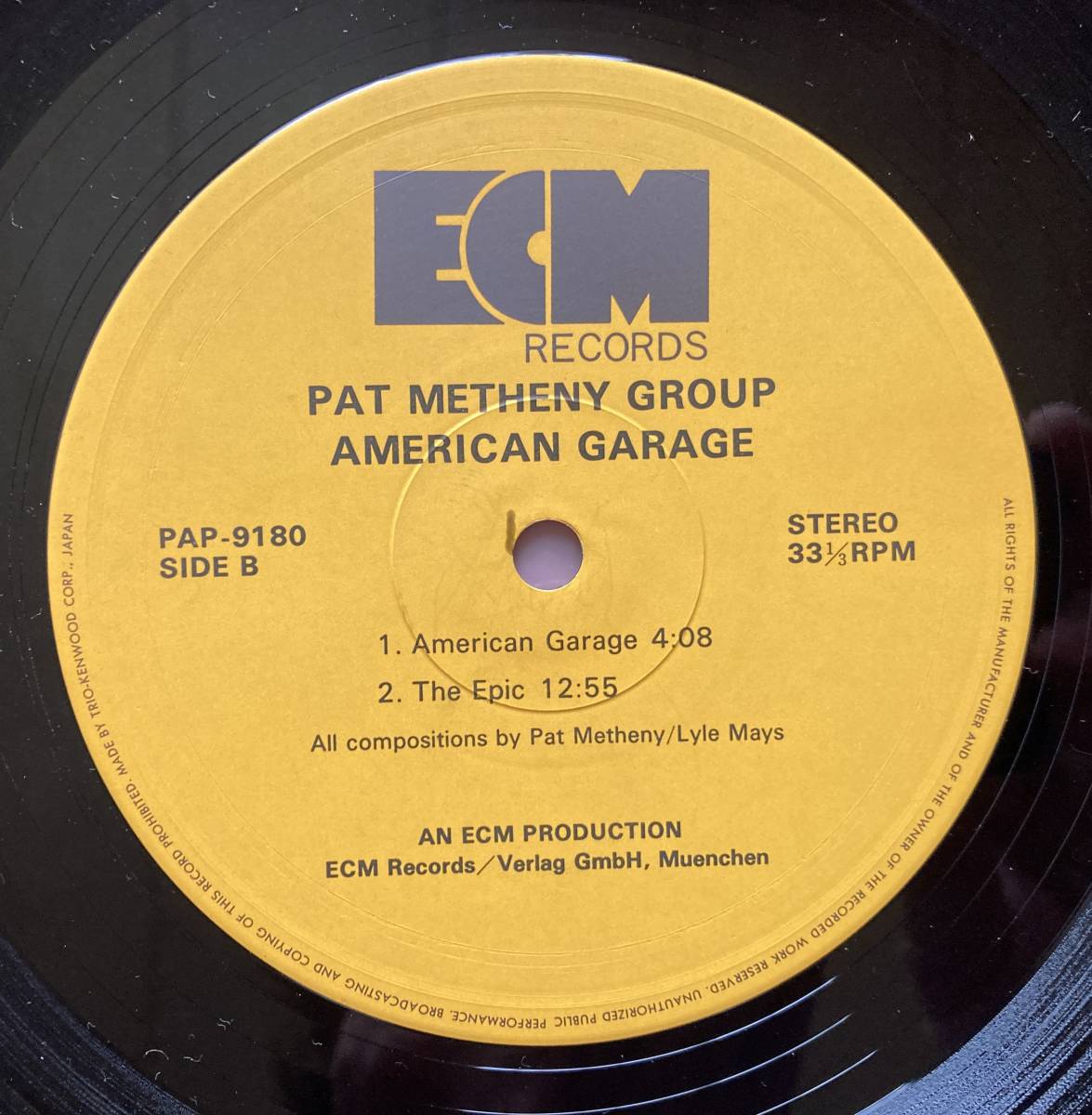国内盤LP パット・メセニー PAT METHENY GROUP/AMERICAN GROUP アメリカン・ガレージ [1979/ECM]_画像6