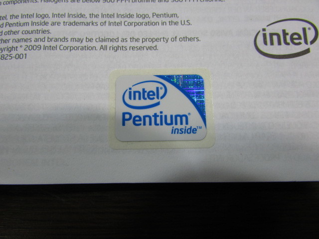 【YCP0263】★intel Pentium コアシールのみ★未使用（送料無料）_画像2