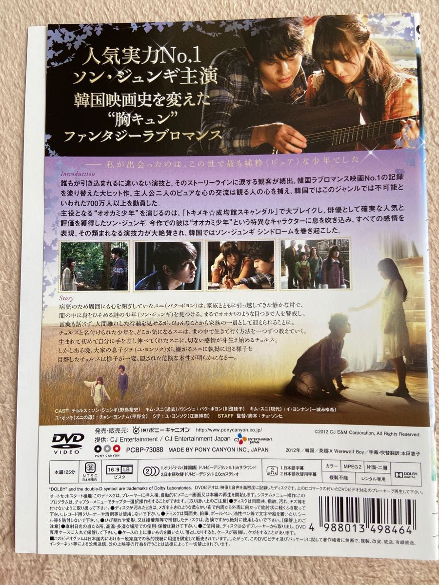 韓国映画　『私のオオカミ少年』　ソン・ジュンギ　ソンジュンギ　 パク・ボヨン　レンタル落ち　DVD
