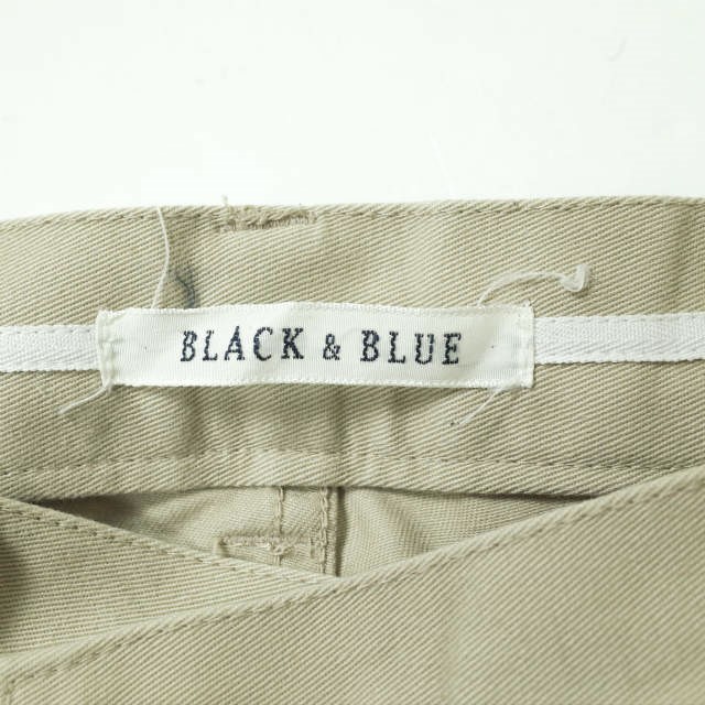 BLACK＆BLUE ブラックアンドブルー TWO TUCK CHINO WIDE TROUSERS 2タックワイドチノトラウザーズ 117P09 30 BEIGE ラップ パンツ g10920_画像8