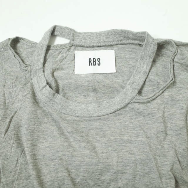 RBS Ray BEAMSa- ruby es Ray Beams made in Japan side neck slit T-shirt 63-04-0192-101 ONE SIZE gray short sleeves tops g10841