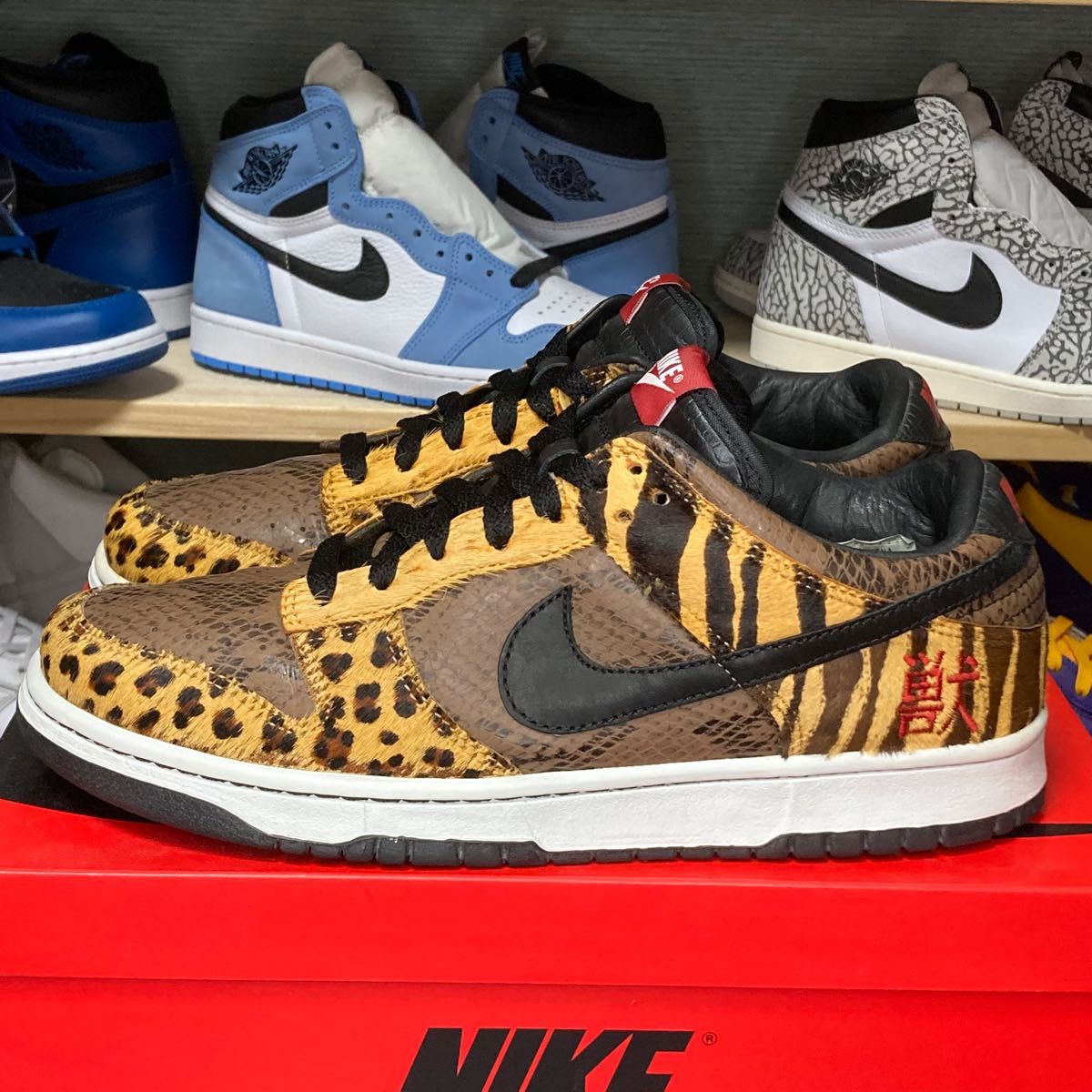 希少 NIKE DUNK LOW PRM ナイキ ダンク ロー プレミアム ビースト パック 27cm 獣 サファリ ワイルド