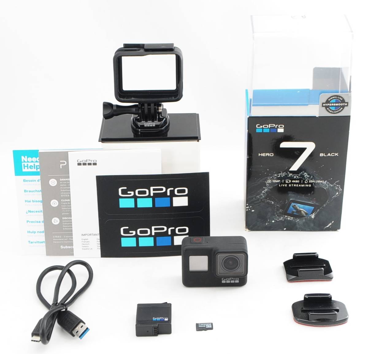 ほぼ未使用】 【完全動作品】 ☆ GoPro ゴ―プロHERO 7 BLACK