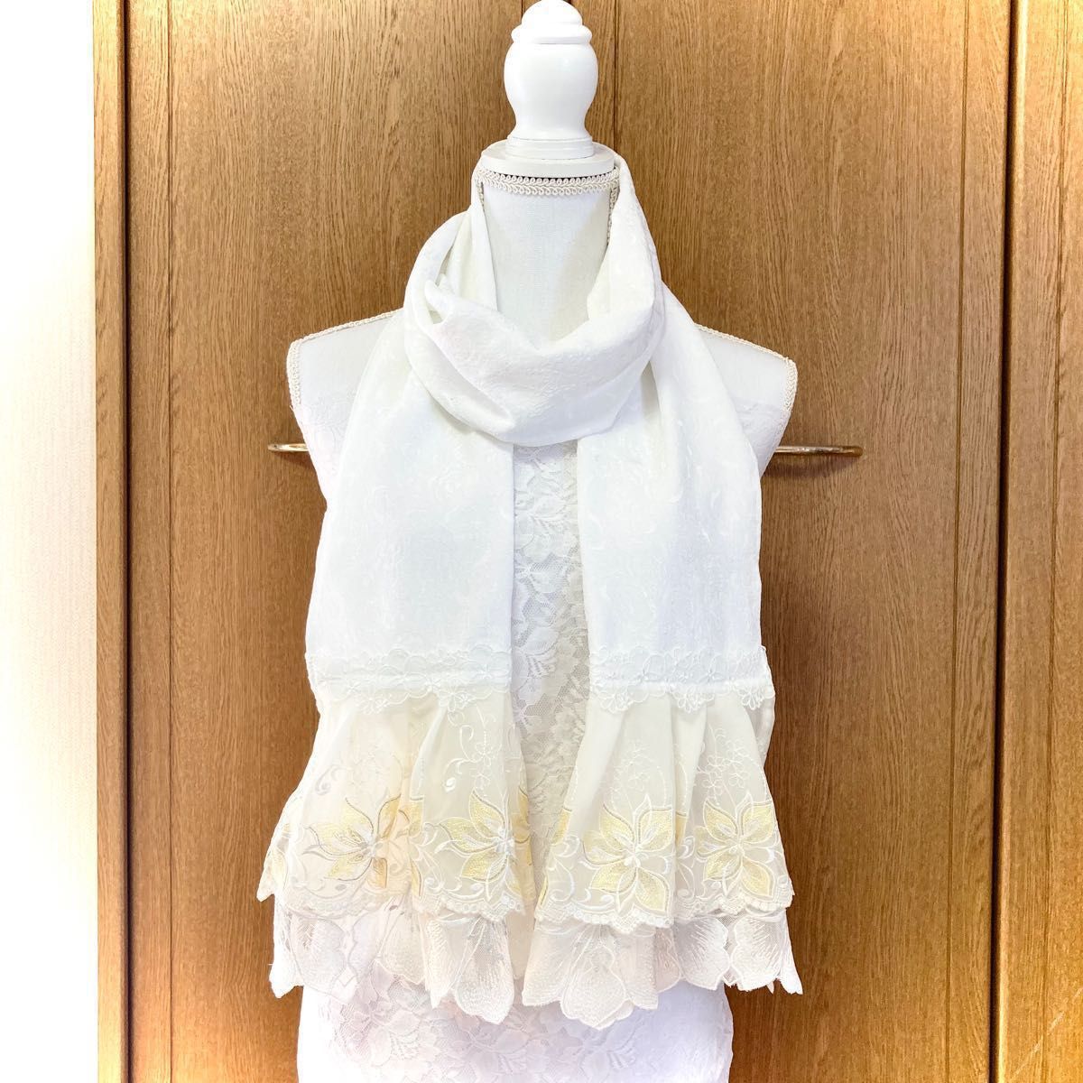 春夏レースストールロングマフラー ハンドメイド | opts-ng.com