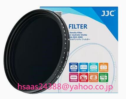 JJC 可変式NDフィルター 40.5mm 減光フィルター ND2-2000調整可能 18層マルチコーティング Sony ZV-E10 / A6000 / A6100 / A6400