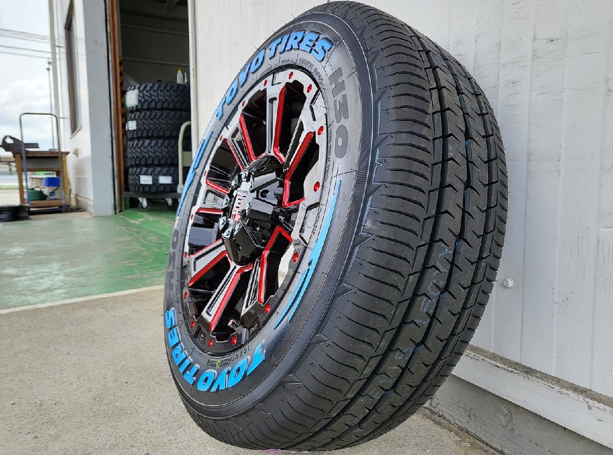 当店オススメ!! 200系ハイエース TOYO H30 215/65R16 16インチ 新品タイヤホイールセット!! LEXXEL DeathRock!!_画像7