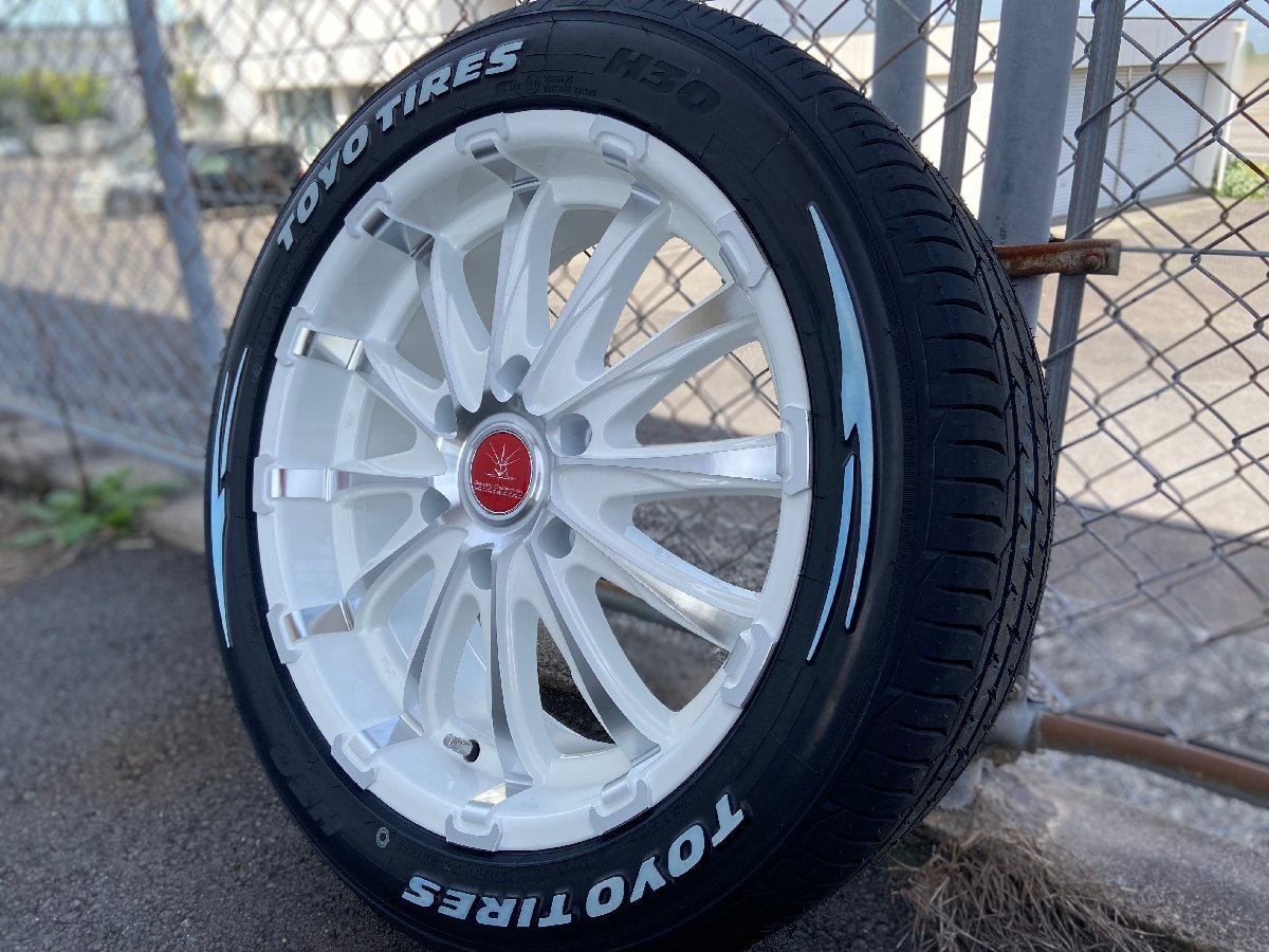 ハイエース 200系 18インチ タイヤホイール 車検対応 BD12!! TOYO H30 225/50R18 4本セット 1台分 ドレスアップタイヤ＆ホイールセット_画像6