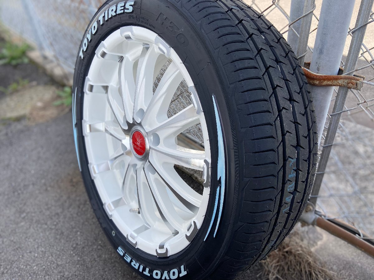 ハイエース 200系 18インチ タイヤホイール 車検対応 BD12!! TOYO H30 225/50R18 4本セット 1台分 ドレスアップタイヤ＆ホイールセット_画像1