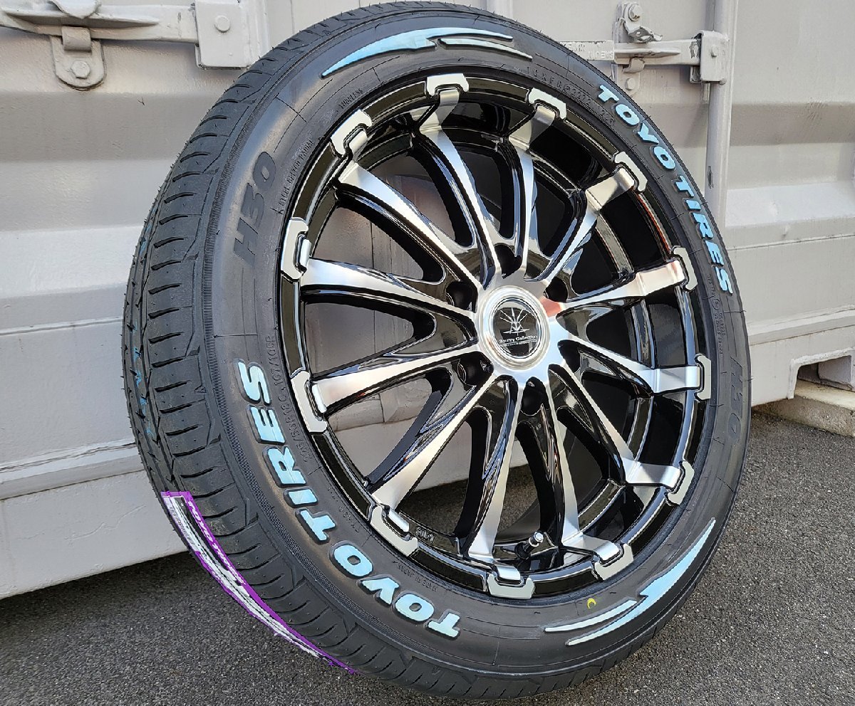 タイヤホイールセット 18インチ 新品 4本セット 225/50R18 BD12 200系ハイエース New TOYO H30 ホワイトレター_画像4