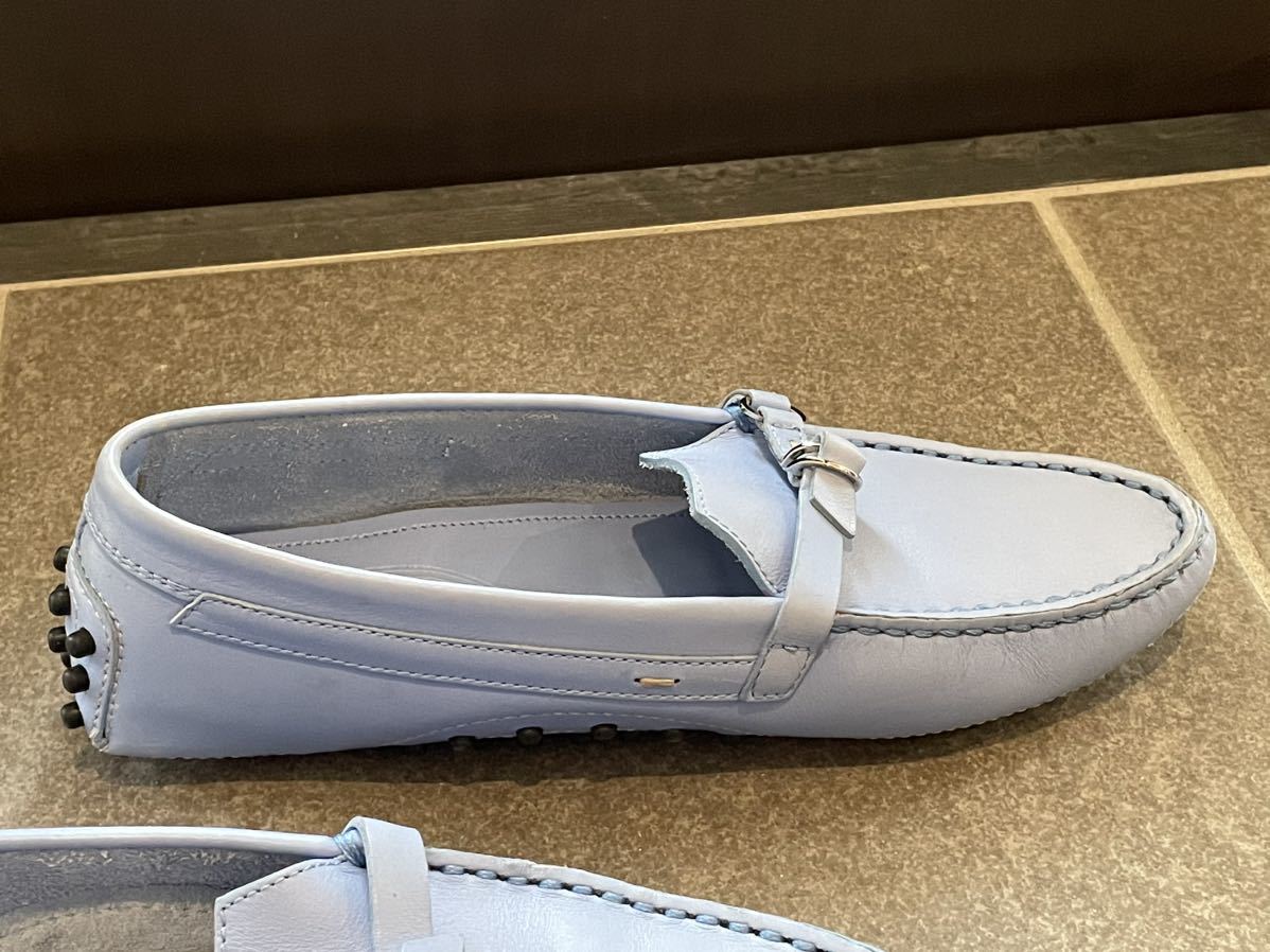  Tod's обувь для вождения мокасины бледно-голубой 35 размер 