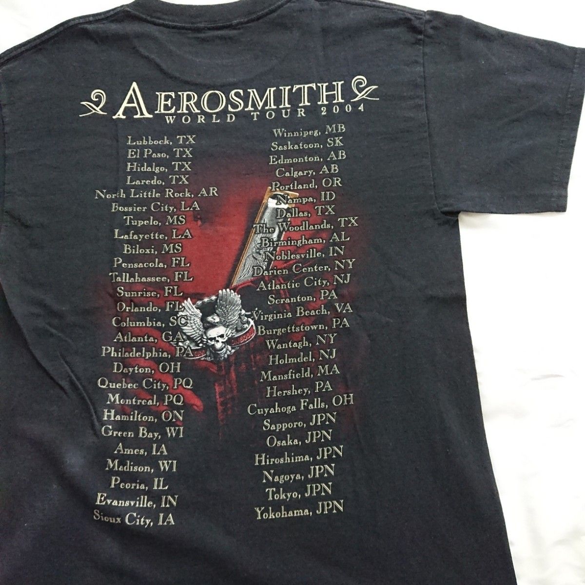 エアロスミス Aerosmith giantタグ バンドTシャツ 2004年 ワールド