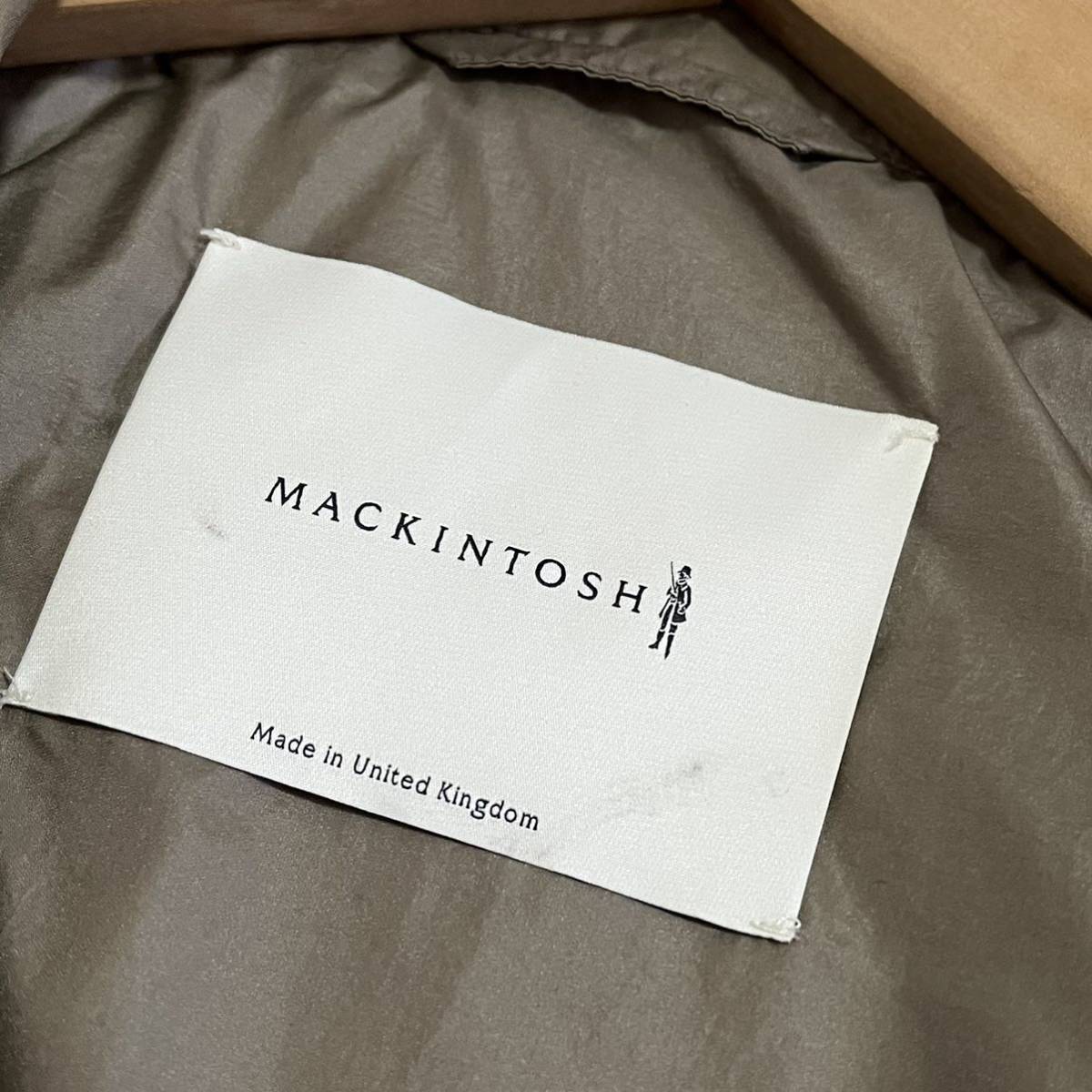 幅広type 美品 白タグ 英国製 マッキントッシュ 春夏 ナイロン