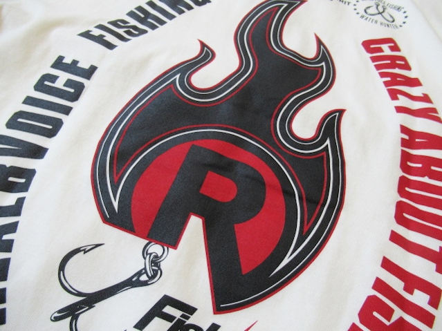 リアルビーボイス RealBvoice　半袖プリントＴシャツ (R-Fire) フィッシングライン 23SSRBV-FH003 アイボリー XLサイズ_画像6