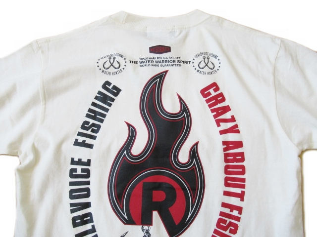 リアルビーボイス RealBvoice　半袖プリントＴシャツ (R-Fire) フィッシングライン 23SSRBV-FH003 アイボリー XLサイズ_画像4