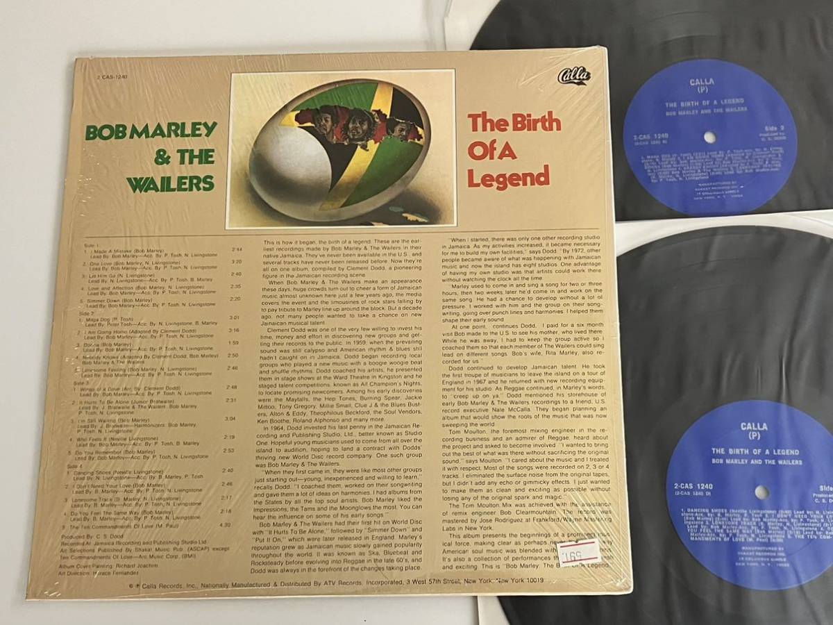 【シュリンク付】Bob Marley & The Wailers / The Birth Of A Legend 2LP CALLA RECORDS 2CAS-1240 76年US盤,貴重初期音源収録,Peter Tosh,_画像2