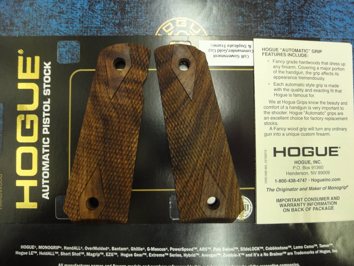 HOGUE 1911 ダイヤ チェッカー walnut 230414 木製グリップ 実物