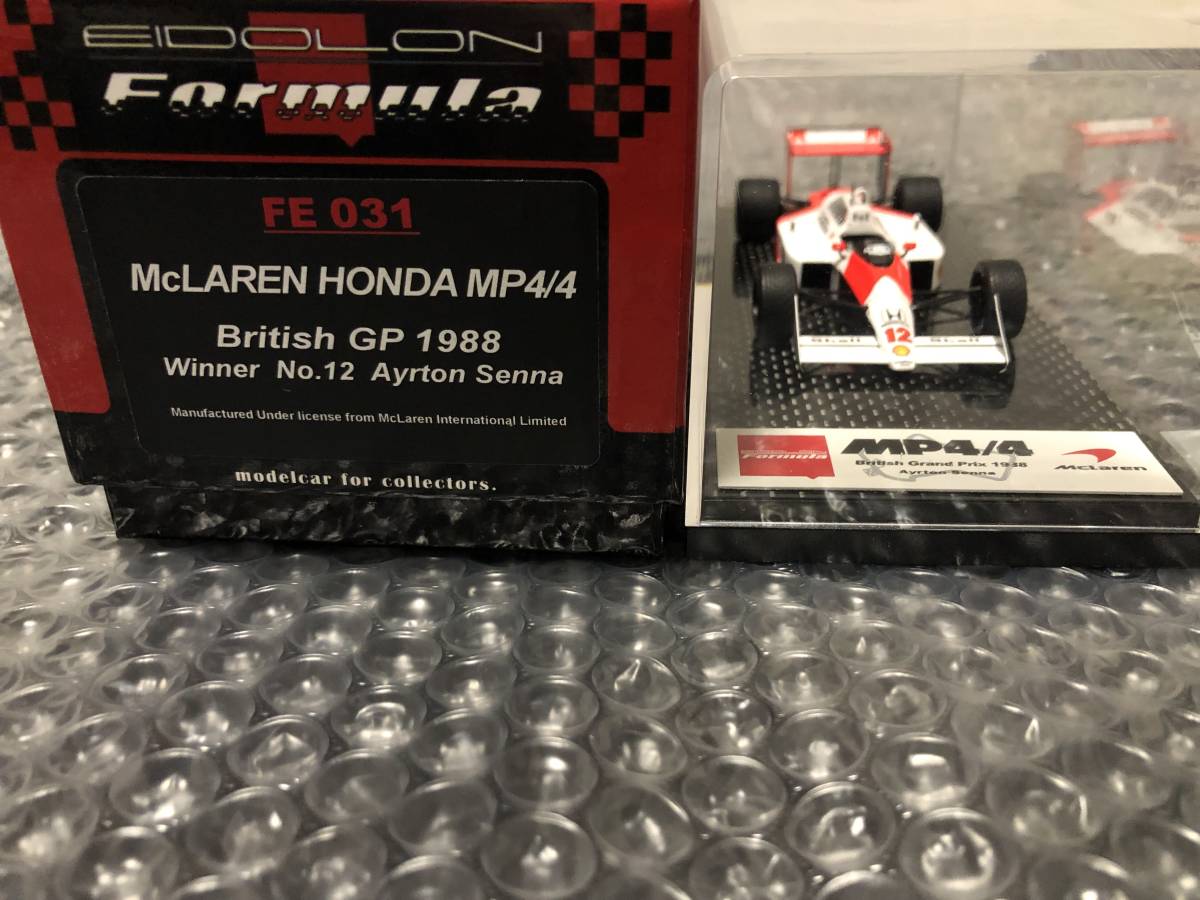アイドロン 1/43 マクラーレンホンダMP4/4 イギリスGP 1988 セナ-