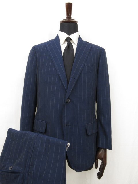 ラルディーニ LARDINI】 3ボタン段返り 濃紺 スーツ (メンズ