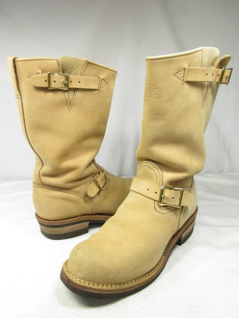 HH 【ウエスコ WESCO】 2311 ボス ヌバックレザー エンジニアブーツ 紳士靴 (メンズ) size8.5D ベージュ系 ◎18MZA2814◎_画像1