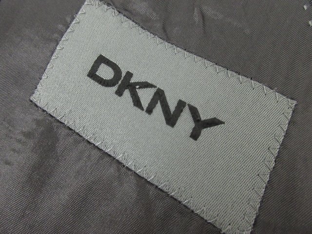 HH【ディーケーエヌワイ DKNY】 2ボタン スーツ (メンズ) size34R/27R チャコールグレー 織柄 ◎27RMS4200_画像8