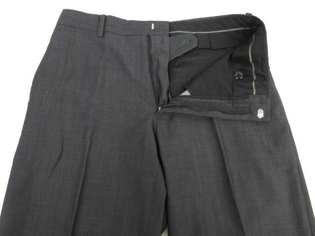 HH【ディーケーエヌワイ DKNY】 2ボタン スーツ (メンズ) size34R/27R チャコールグレー 織柄 ◎27RMS4200_画像4