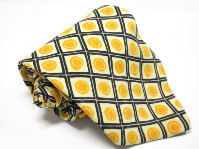[ Hugo Boss HUGO BOSS] принт рисунок шелк галстук ( мужской ) свет оттенок желтого многоцветный *18MM6725*