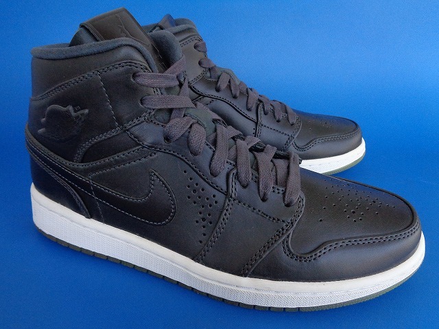 12439■美品 14年製 NIKE AIR JORDAN1 NOUVEAU ナイキ エア ジョーダン ヌーヴォー 黒 レザー 27 629151-003_画像2