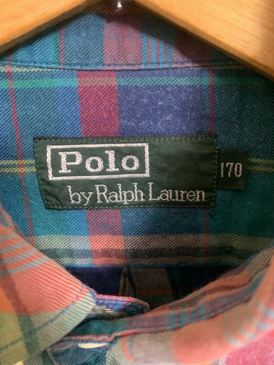 ［Polo by Ralph Lauren］ ラルフローレン　長袖シャツ　キッズ　170サイズ　Y424_画像2