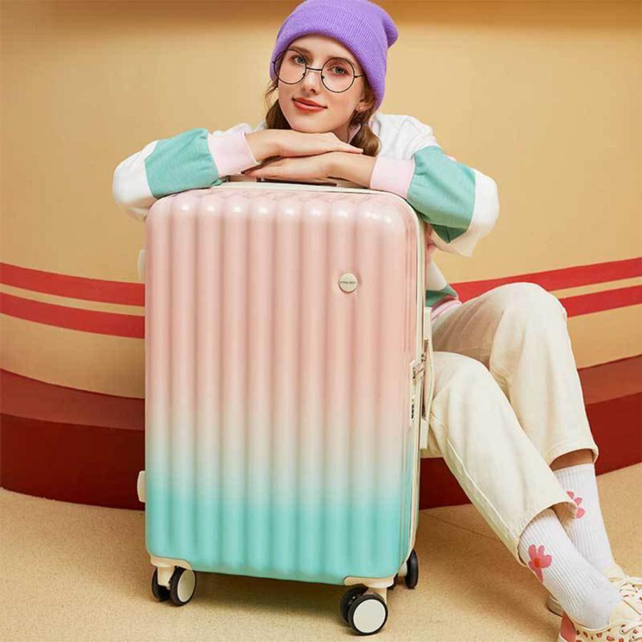 スーツケース 軽量 小型 Mサイズ おしゃれ 短途旅行 3-5日用 ins人気 かわいい キャリーケース キャリーバッグ 旅行 TSAロック搭載 旅行_画像9