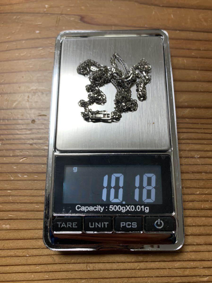 pt900 6面ダブル 喜平 50cm 約10.1g プラチナ 造幣局刻印 美品-