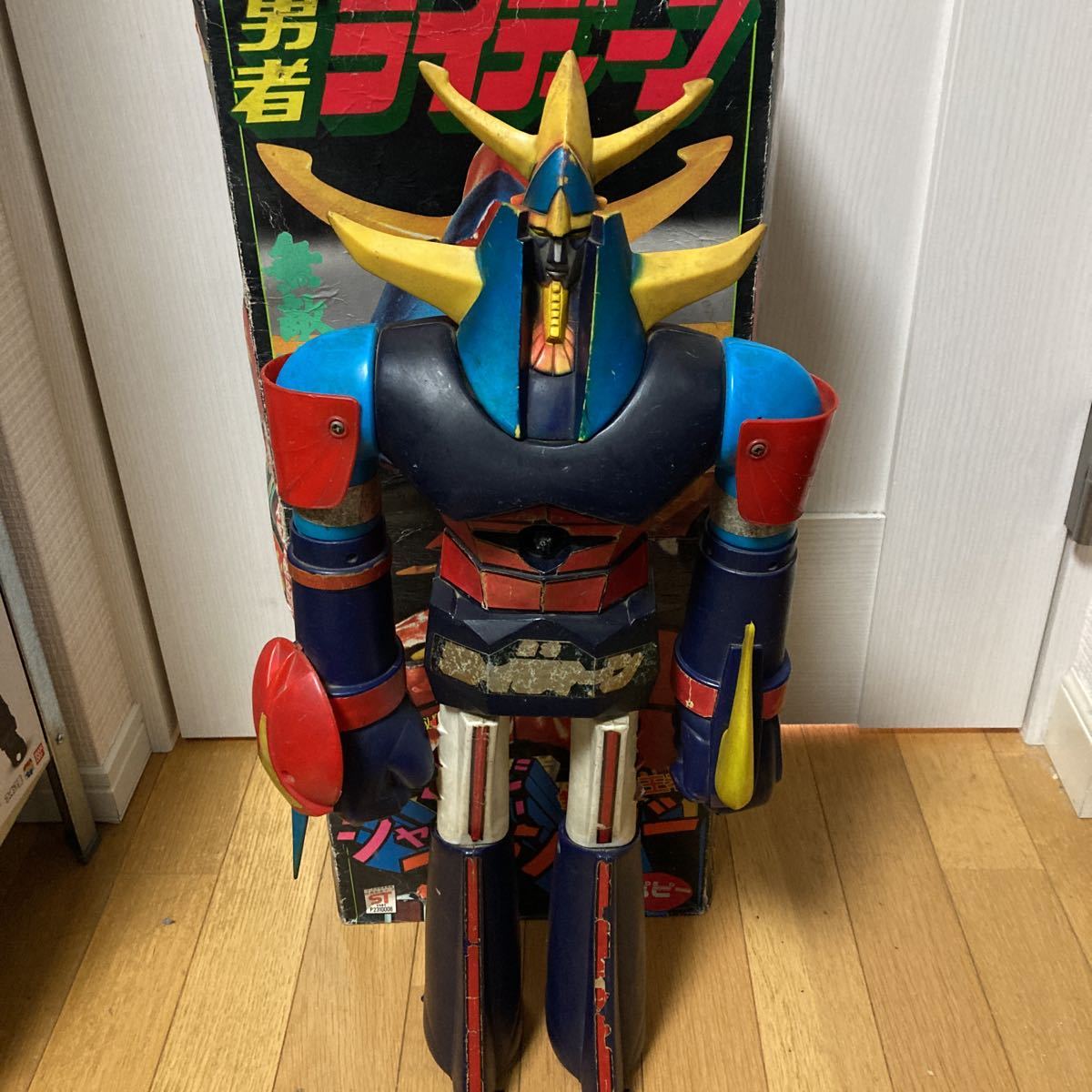 sooooポピー 昭和レトロ 当時物 ジャンボマシンダー 勇者ライディーン ビッグサイズフィギュア 高さ約60cm 貴重な外箱付き_画像6