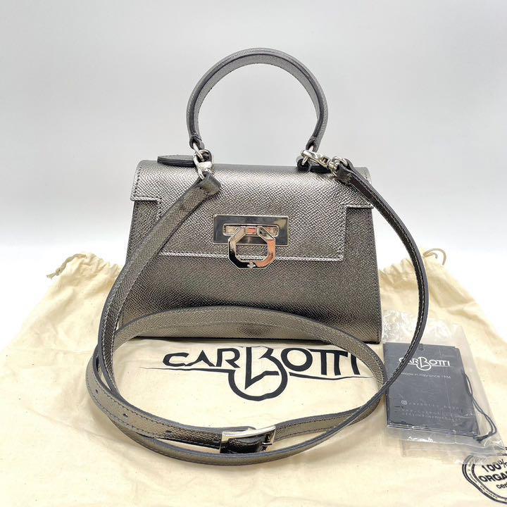 未使用 Carbotti カルボッティ ショルダー バッグ シルバー greta-