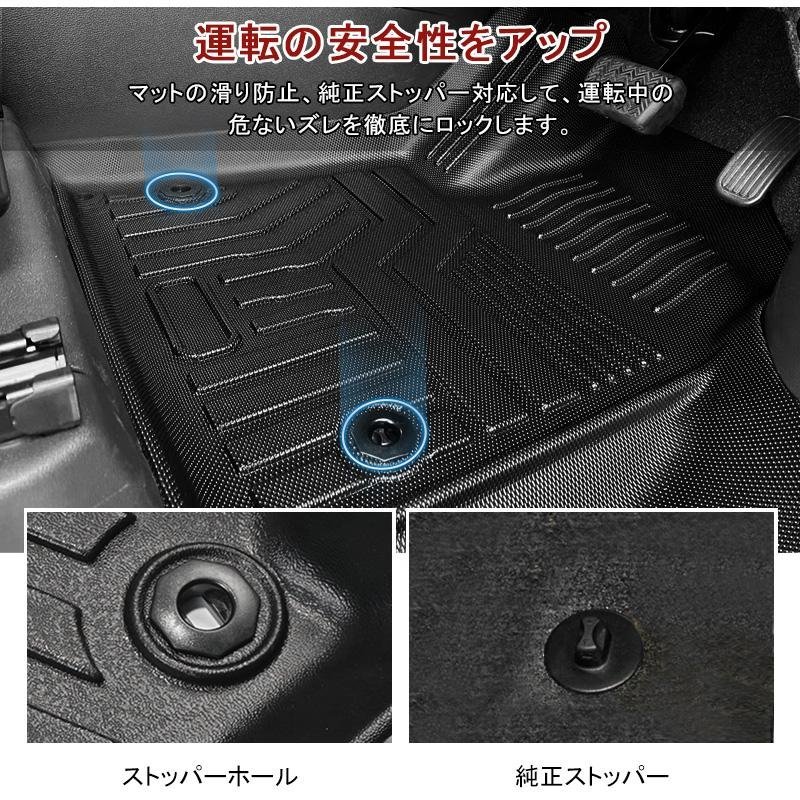 【3Dフロアマット/車種専用設計】TOYOTA VOXY ヴォクシー 90系 ハイブリッドS-Z/S-G X R4/1～(HN07T13016)★インパネ一体型コンソール車_画像6