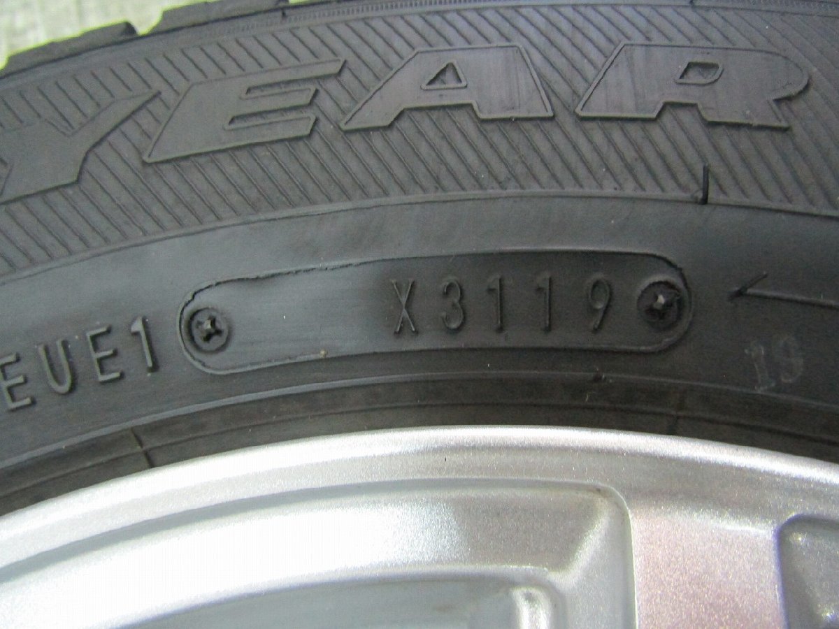 スタッドレス トピー Inveruno 13インチｘ4J ET:+43 PCD:100 4H グッドイヤー アイスナビ6 145/80R13 19年 N-BOX アルト ワゴンＲ等_画像5