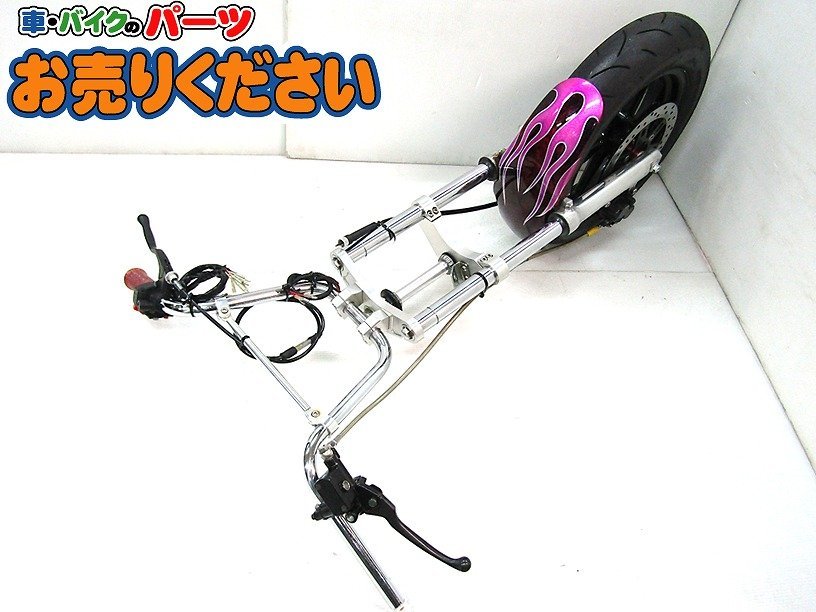 中古現状 ホンダ Gクラフト ★ モンキー 12インチ化 フロント周り アルミステム トップブリッジ NSR50 フロントホイール FRPフェンダー_画像1