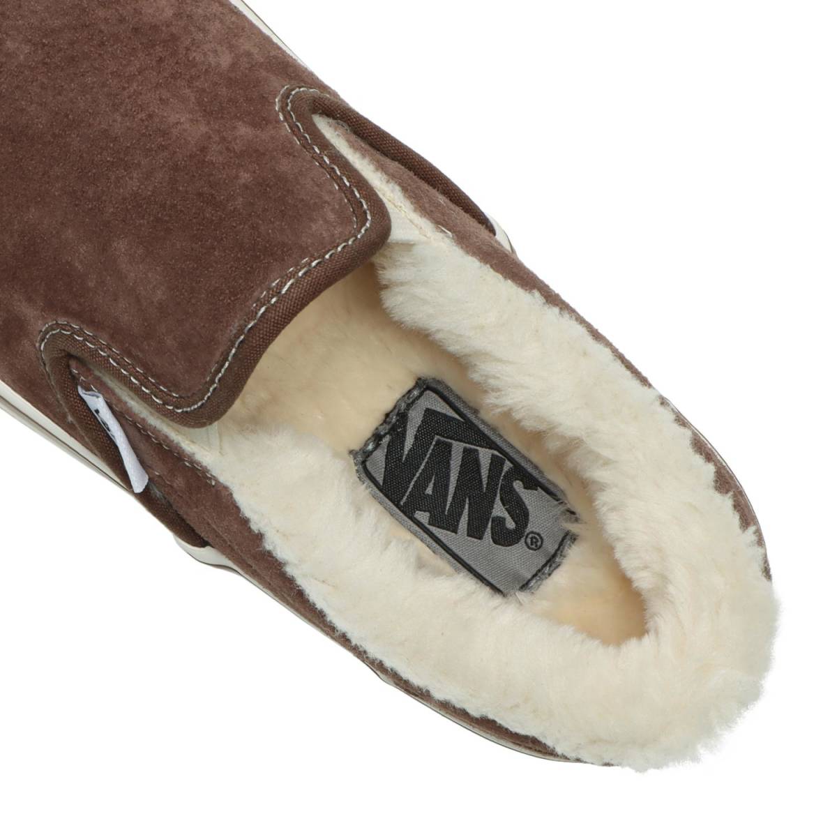 ヴァンズ 28cm スリッポン ファー ブラウン VANS SLIP ON FUR V98CF FUR CHOCO メンズ スニーカー スエード 天然皮革 バンズ_画像6