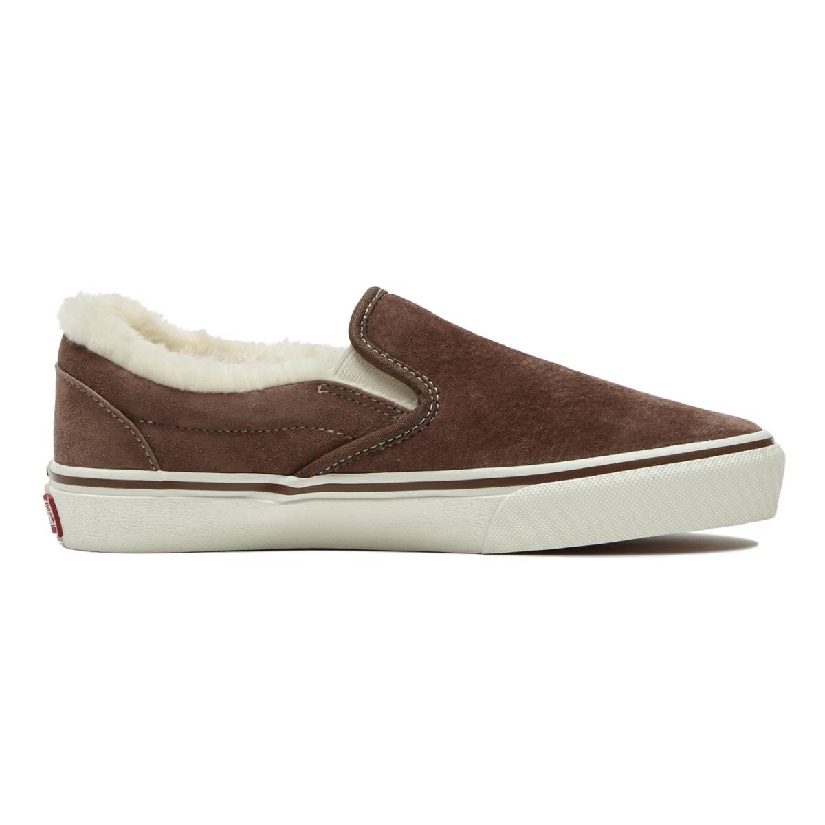 ヴァンズ 28cm スリッポン ファー ブラウン VANS SLIP ON FUR V98CF FUR CHOCO メンズ スニーカー スエード 天然皮革 バンズ_画像4