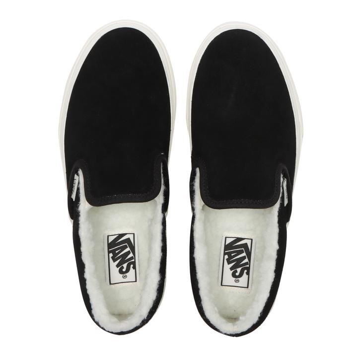 ヴァンズ 25cm クラシックス リッポン ブラック VANS CLASSIC SLIP-ON メンズ スニーカー COZY HUG BLACK ボア バンズ 天然皮革_画像2