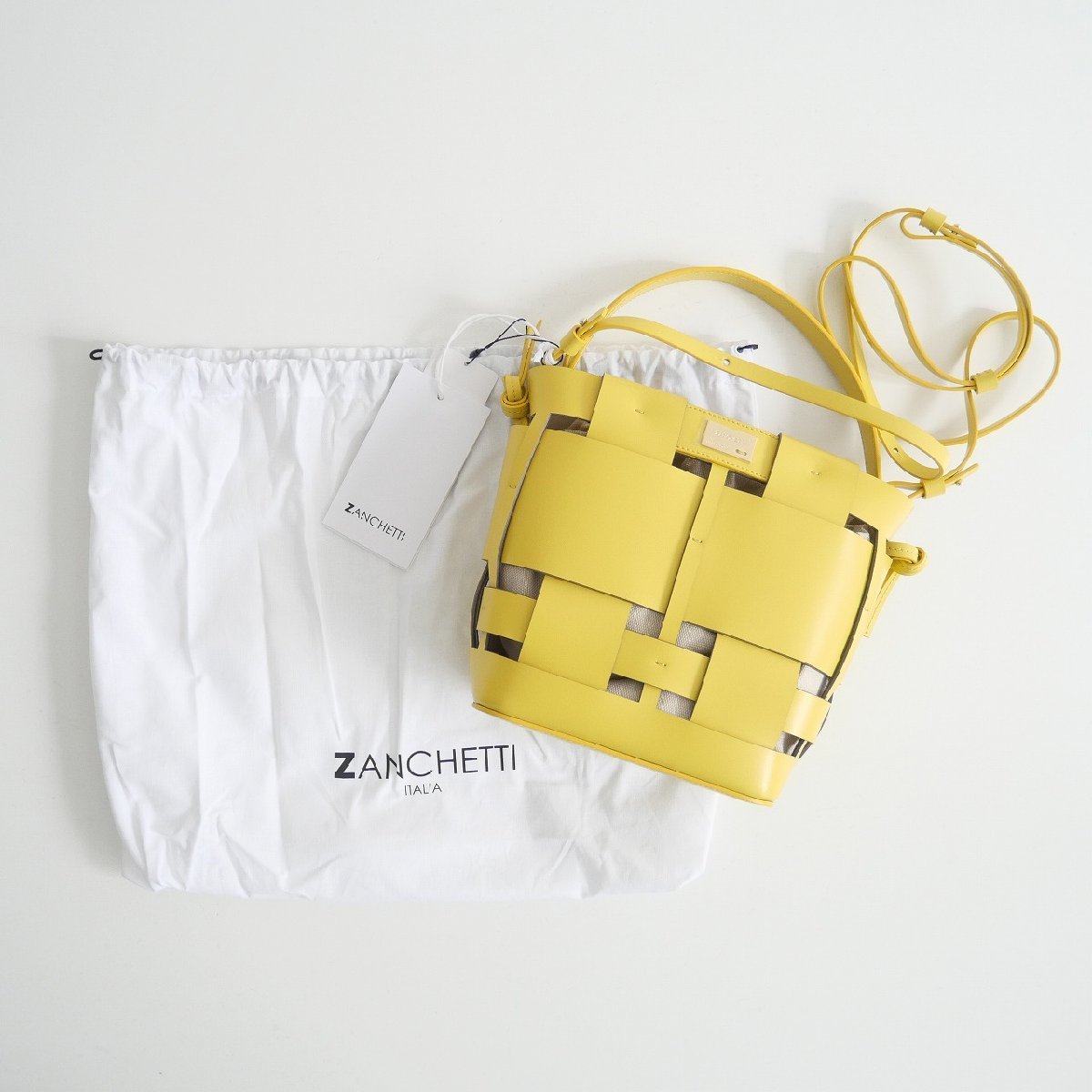 2022 未使用 / ZANCHETTI ザンケッティ / WOVEN BUCKET SMALL