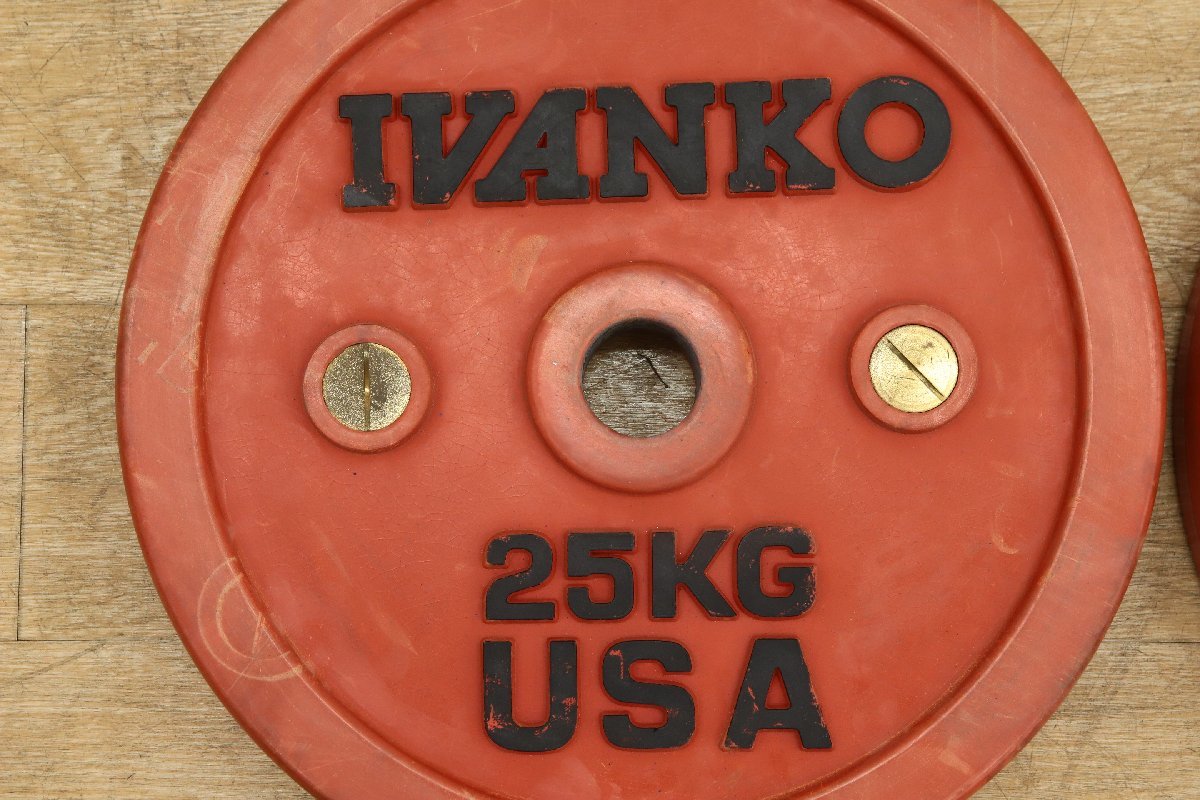 042603K3 イヴァンコ IVANKO 25kg×2 USA オリンピックプレート Mの画像2