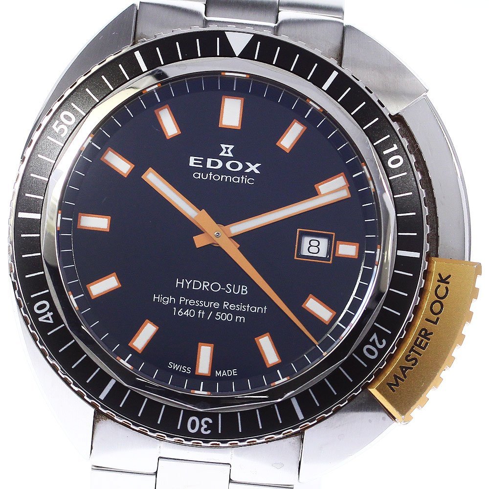 エドックス EDOX 80301-3NOM-NIN ハイドロサブ デイト 自動巻き メンズ 箱・保証書付き_748105