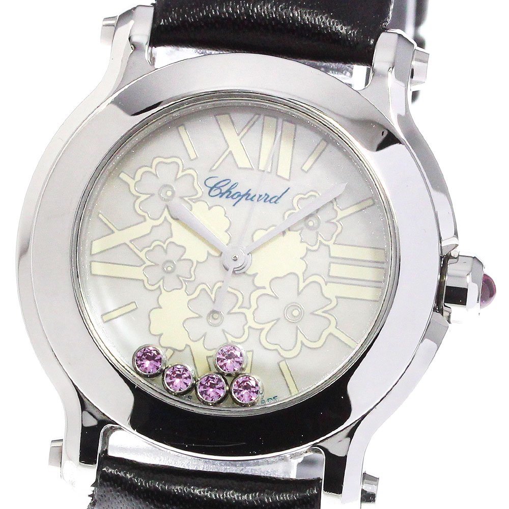  Chopard Chopard 8509 happy спорт 5P розовый сапфир кварц женский хорошая вещь с коробкой _747923