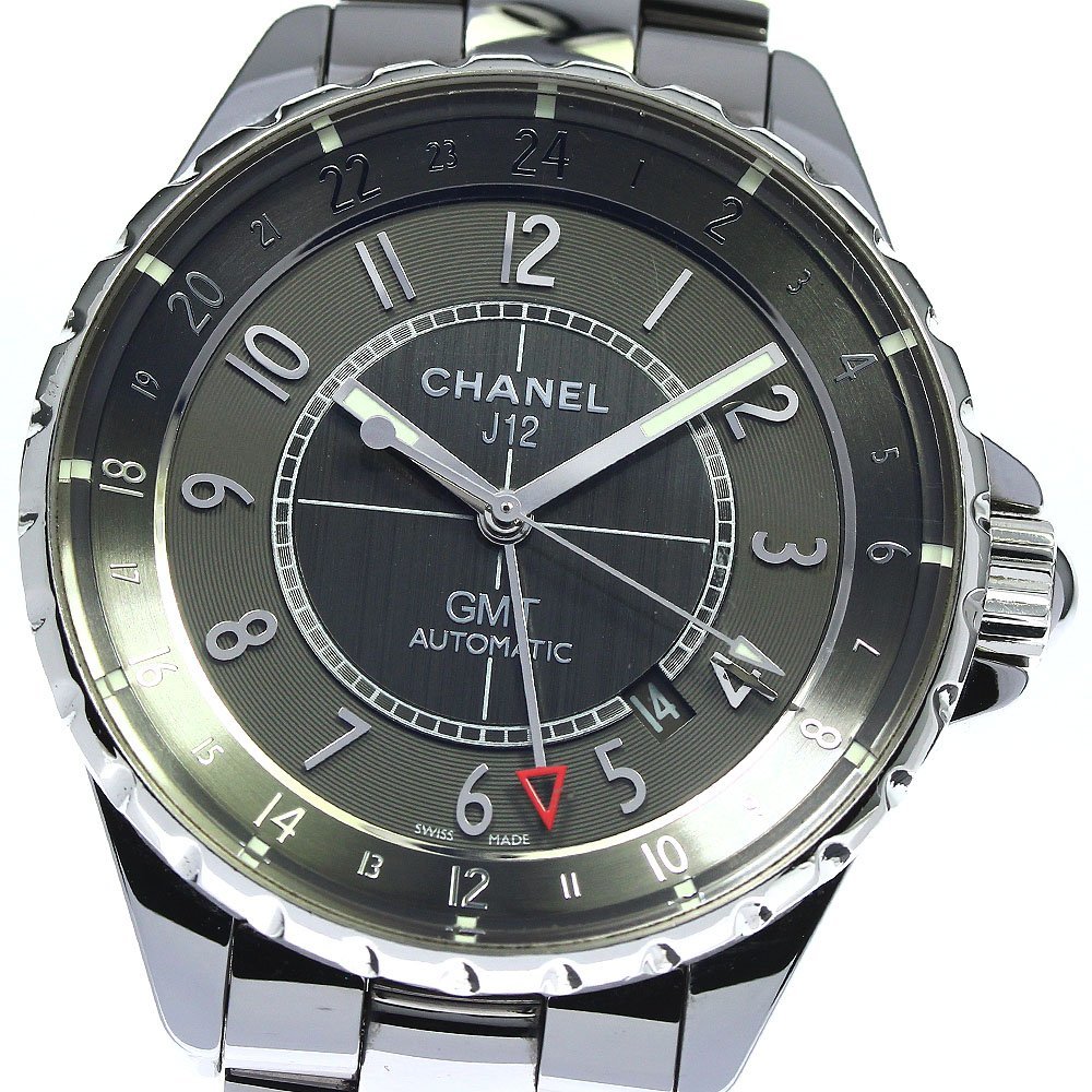 シャネル CHANEL H3099 クロマティック GMT デイト 自動巻き メンズ 保証書付き_749047【ev10】