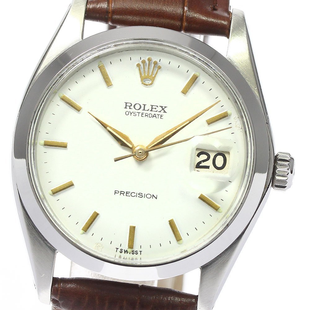 訳あり ロレックス ROLEX 6694 プレシジョン オイスターデイト Cal.1215 リダンダイアル 手巻き ボーイズ _720728【ev20】